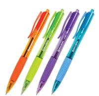 Ручка шарик. автоматическая BRAUBERG FURITY RD 111/0,7/0,35мм, масляный стержень, ассорти/синяя