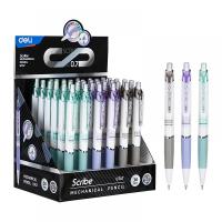 Карандаш DELI SCRIBE HB автоматический с ластиком, 0,7 мм, ассорти