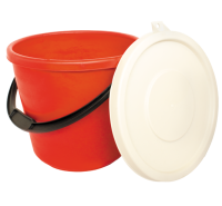 Ведро пластиковое с крышкой БПЗИ 10 л в ассортименте