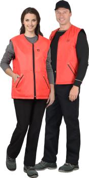 Жилет утепленный СИРИУС-КАССИР на замке, 100пэ, пл.105, красный