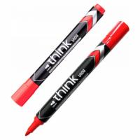 Маркер перманентный Deli Think 1,5-3 мм, красный