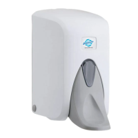 Дозатор для жидкого мыла и дез. средства S5M, локтевой, пластик, белый, 500 мл