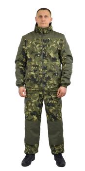 Костюм демисезонный с брюками ТУРИСТ 35хб/65пэ, пл.210, КМФ сепия/хаки, только размер 56-58/170-176