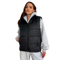 Жилет утепленный ДАКАРА на замке, 100пэ, пл.70, черн.