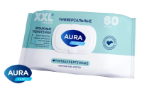 Влажные полотенца AURA FAMILY 17х27см, 60шт., для всей семьи