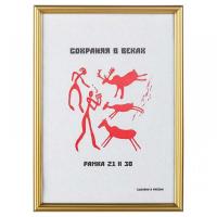 Рамка пластиковая 590, 21*30см, золотая