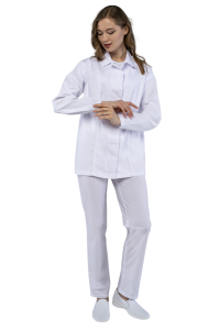 Куртка женск. ХАССП-ПРЕМИУМ 35хб/65пэ, пл.160, белый