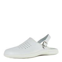 Сабо-туфли с перфорацией MARKО мужские, с ремешком, белые р.41-46