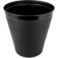 Урна для бумаг открытая пластиковая 14 литров чёрная