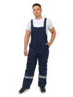 Полукомбинезон утеплённый 35хб/65пэ, пл.210, т.синие