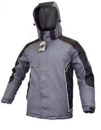 Куртка утепленная PROFESSIONAL на замке 100пэ, пл.150, сер/чёрн.