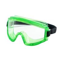 Очки закрытые герметичные РОСОМЗ ЗНГ1 PANORAMA, мягкий зелёный корпус