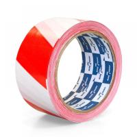 Лента оградительная Klebebander, 50мм*200м, 30мкм, бело-красная