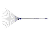 Грабли веерные проволочные раздвижные с алюминиевым черенком