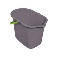 Ведро пласт., прямоугольное с носиком  10 л YORK серое