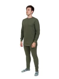 Бельё нательное утепл. (фуфайка и кальсоны) 100хб, пл.210, оливковый