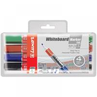 Набор маркеров для магнитной доски LUXOR "750" 1-3мм,4 цвета