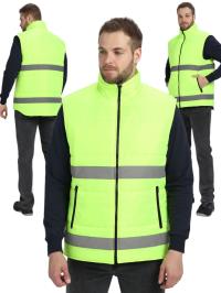 Жилет утепленный ЯРКСИОН СПЕКТР на замке, 100пэ, пл.90, лимонный