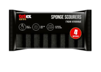 Губки бытовые  для сильных загрязнений TETEX PRO 95х70х44 мм., 4 штуки