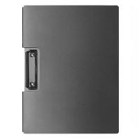 Планшет с зажимом сбоку и крышкой DELI PE127, A4, полипропилен, темно-серый