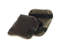 Наколенники кожанные на войлочной подкладке, чёрные