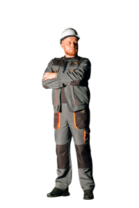 Костюм с п/к МУСТАНГ 60хб/40пэ, пл.270, т.сер/оранж/черн.