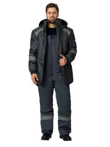 Куртка утепленная УРБАНКОР ПРОГРЕСС на замке ткань Оксфорд 100 пэ, пл.120, т.сер