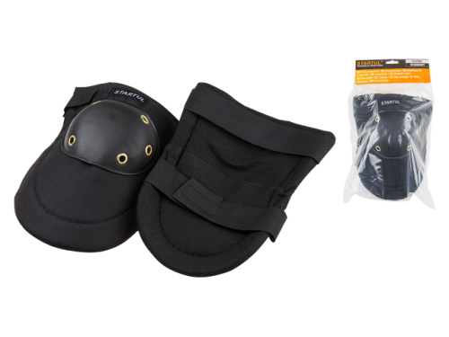 Наколенники STARTUL STANDART защитные ткань+ пластик, чёрные