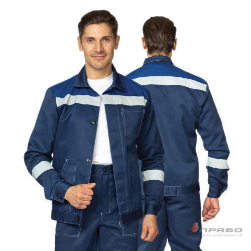 Костюм с брюками ПАНТЕОН-1 35хб/65пэ, пл.210, темно-серый/красный