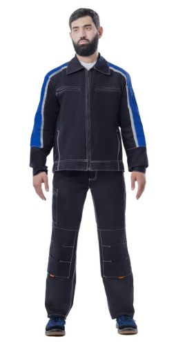 Костюм с п/к ДЖЕТ 100хб, пл.320, т.син/васил.