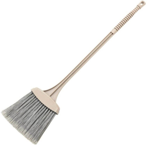 Метла (веник) подметальная IDEA c ручкой, прямая, капучино