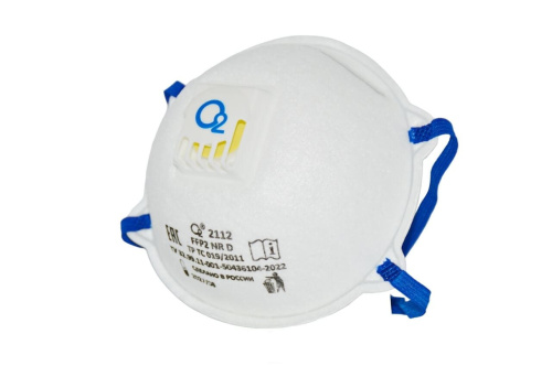 Респиратор О2 2112 купольный с клапаном FFP2 NR D (до 12 ПДК)