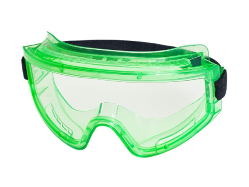 Очки закрытые с непрямой вентиляцией СОМЗ ЗН11 PANORAMA PL, мягкий зелёный корпус