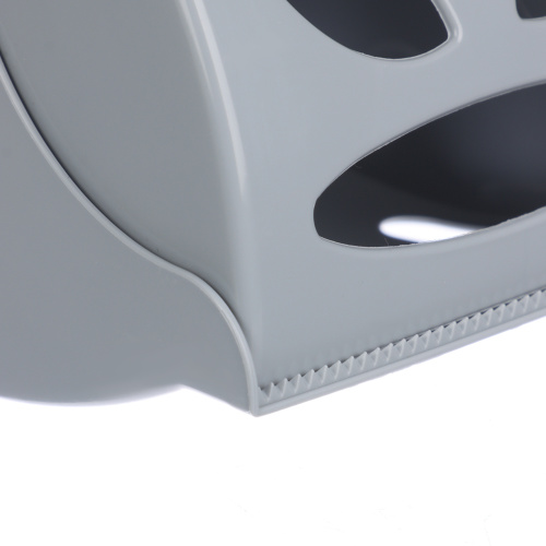 Держатель для туалетной бумаги пластик, закрытый ЭКОНОМ (серый)