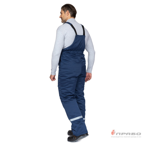 Костюм утепленный с п/к СТРОЙКА 20хб/80пэ пл.190 темно-синий/василёк/лимонный