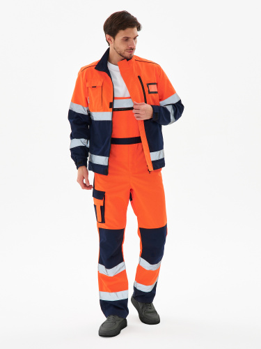 Костюм сигнальный с п/к PROFLINESPECIALIST-2 35хб/65пэ, пл.240, лимонный/черный