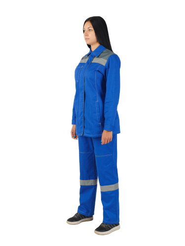 Костюм женский с брюками СМЕНА 100хб, пл.250, вас/сер.