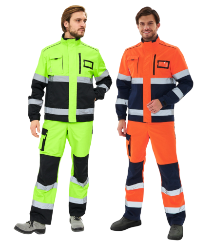 Костюм сигнальный с п/к PROFLINESPECIALIST-2 35хб/65пэ, пл.240, лимонный/черный