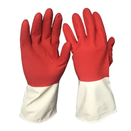 Перчатки хозяйственные БИКОЛОР BVB латексные,  с х/б напылением