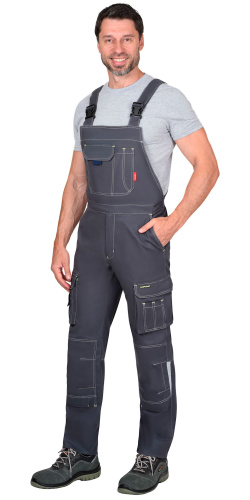 Костюм с п/к ДЖЕТ СТРЕЙЧ 35 хб/65 пэ, пл.260, т.сер/син