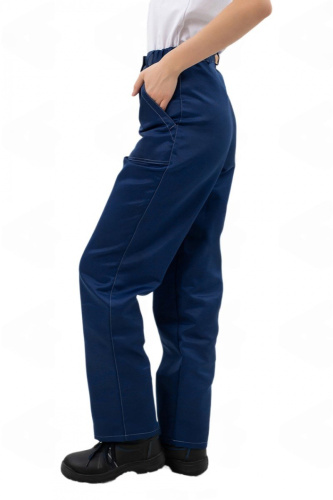 Костюм женский с брюками ЛАДА 20хб/80пэ, пл.200, т.син/василек