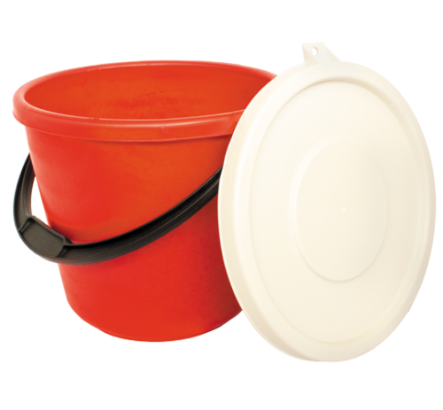 Ведро пластиковое с крышкой БПЗИ 10 л в ассортименте