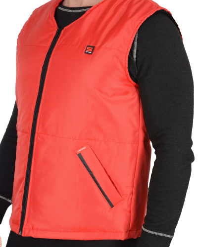 Жилет утепленный СИРИУС-КАССИР на замке, 100пэ, пл.105, красный