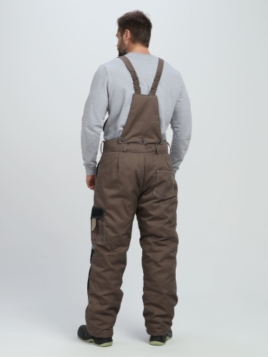 Костюм утепленный с брюками МЕГА 35хб/65пэ, пл.240, корич/чер/беж., р.48-50/170-176