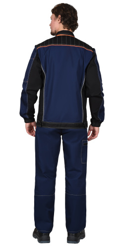 Куртка ПРЕСТИЖ укороченная 35хб/65пэ, пл.245, темно-серый/черный/лимонный