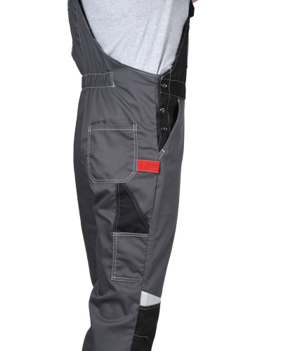 Костюм с п/к МЕГА 35хб/65пэ, пл.245, темно-серый/черный/красный