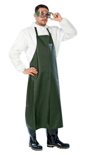 Фартук КЕМИКАЛ с ПВХ покрытием WPL ВнК80Щ50, 95х120см, зелёный