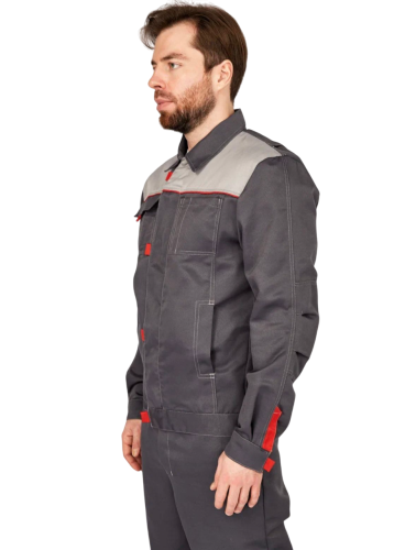 Костюм с п/к ФАВОРИТ-К 30хб/70пэ, пл.220, сер.