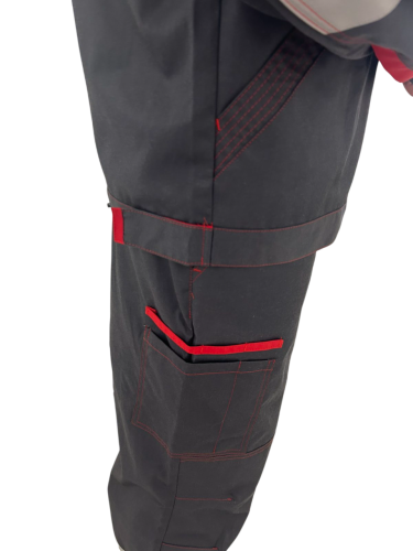 Костюм с п/к ГАРАНТ 51хб/49пэ, пл.210 темно-серый/красный
