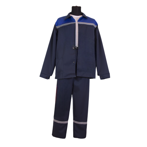 Костюм с брюками КАРЕЛИЯ-1 80хб/20пэ, пл.260, т.син/вас.